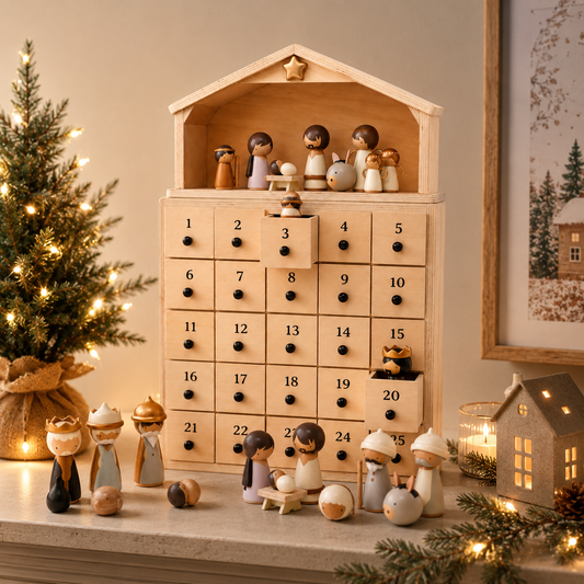 ✝️ Handcrafted Nativity Story Advent Calendar 2026 – 24 Days of Faith, Family & Christmas Wonder