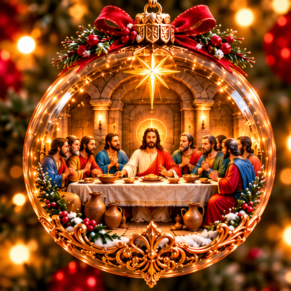 ✨ Last Day – 49% OFF-✝️ The Life of Jesus™ — 6-Piece 3D Illuminated Glass Christmas Ornament Set