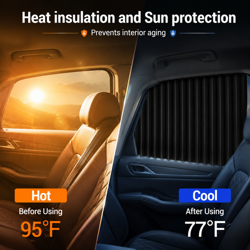 🚗 4-Piece Magnetic Car Window Sun Shades – Easy-Install UV & Heat Protection