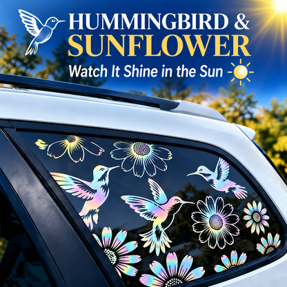 🔥Last Day 50% OFF-🐦🌻Hummingbird and sunflower car decal