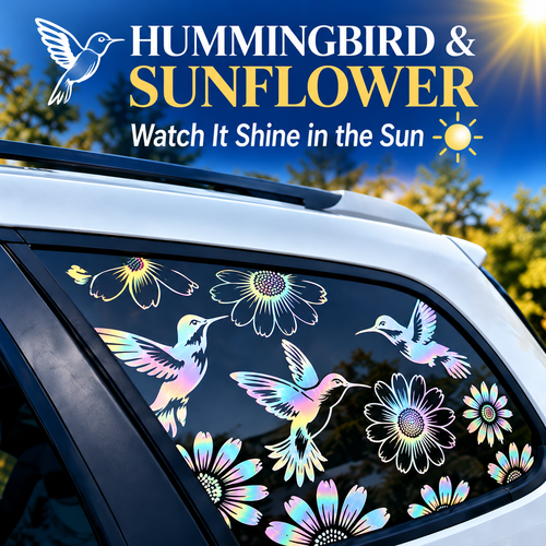 🔥Last Day 50% OFF-🐦🌻Hummingbird and sunflower car decal