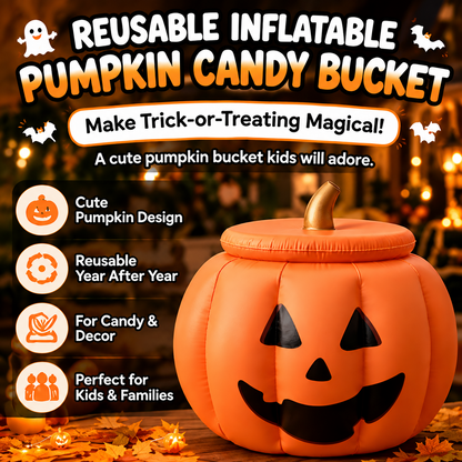 ⏳ Last Day 50% OFF-🎃Reusable Pumpkin-Shaped Container (with Removable Lid, Orange)