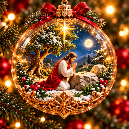 ✨ Last Day – 49% OFF-✝️ The Life of Jesus™ — 6-Piece 3D Illuminated Glass Christmas Ornament Set