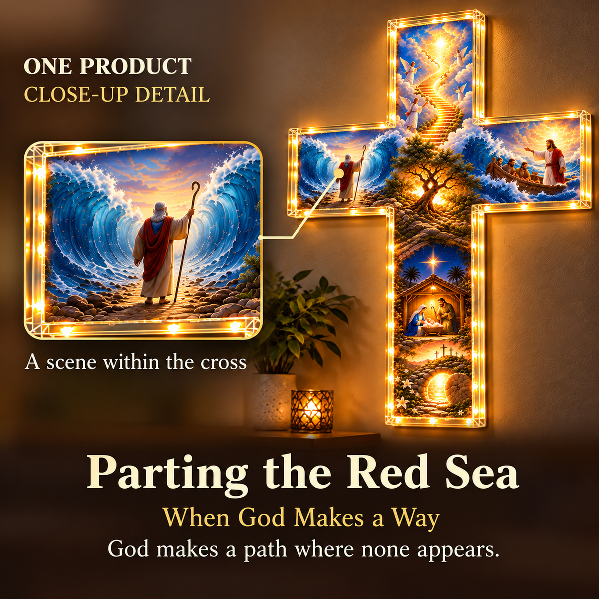 ✝️The Miracles of Faith™ Collection — Decorative Wall-Hanging Crosses Featuring Biblical Stories