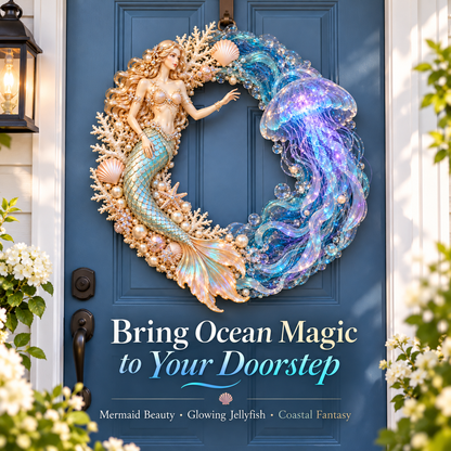 🔥 Last Day 50% OFF-🌊 Oceanic Wonderland—Mermaid and Jellyfish Decorative Garland