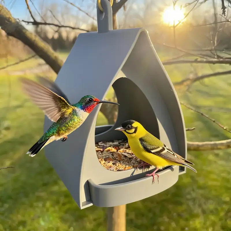 🔥BUY 2 FREE SHIPPING🐦Roofed Hanging Bird Feeder – Perfect for Your Garden