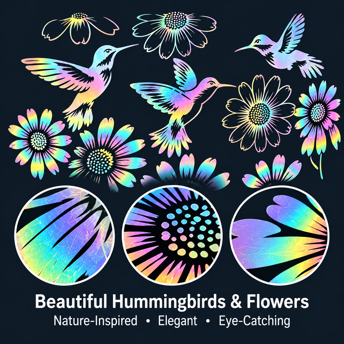 🔥Last Day 50% OFF-🐦🌻Hummingbird and sunflower car decal