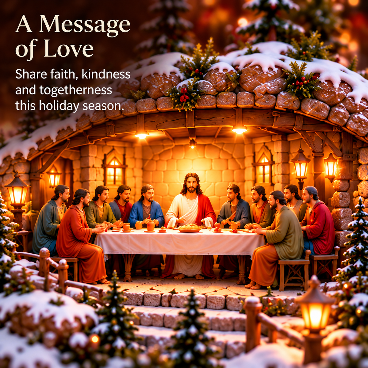 🔥Last day 49% OFF-✝️ Keep Christ in Christmas – Lighted Village
