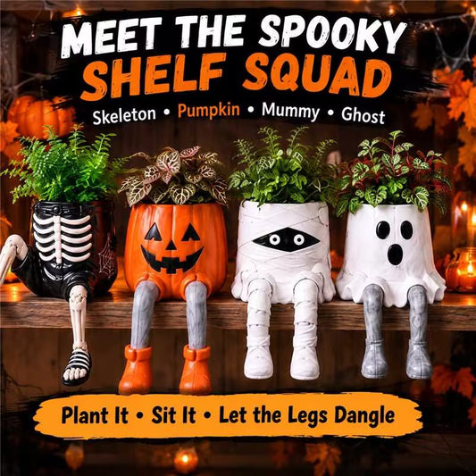 💀Halloween Sale 49% OFF-☠️Halloween Long-Legged Skull-Shaped Planter