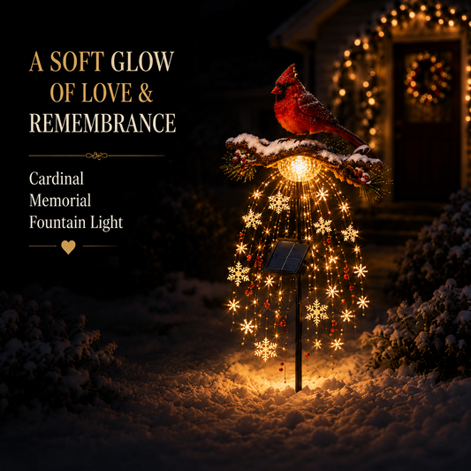 ⏳ Last day 50% OFF –🐦 Solar Cardinal Memorial Fountain™
