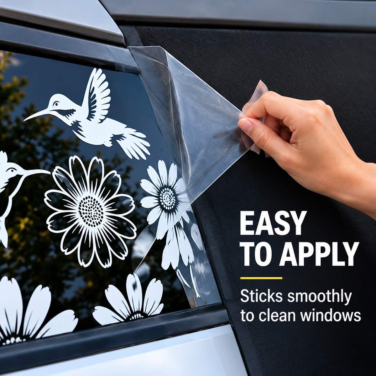 🔥Last Day 50% OFF-🐦🌻Hummingbird and sunflower car decal