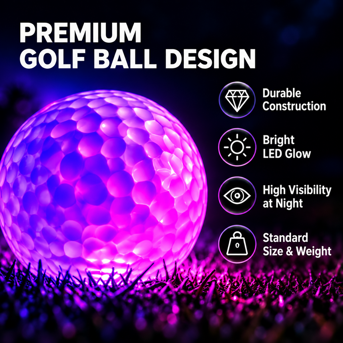 ⏳ Last Day 50% OFF-🏌️6-Pack Glow Golf Balls