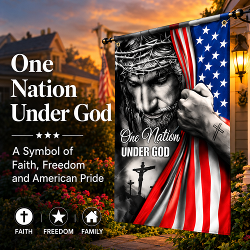 🔥LAST DAY 49% OFF -✝️"One Nation Under God" Flag
