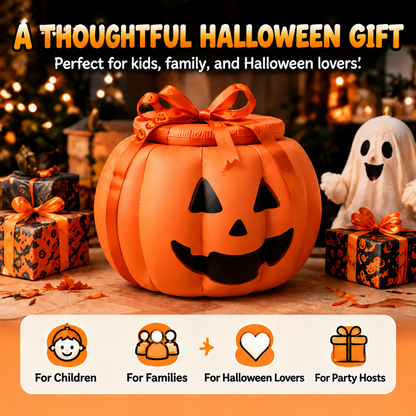 ⏳ Last Day 50% OFF-🎃Reusable Pumpkin-Shaped Container (with Removable Lid, Orange)