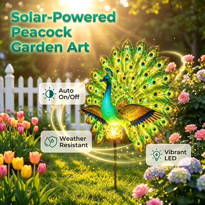 🔥 Last Day 58% OFF 🦚 Animated Solar Peacock Garden Sculpture