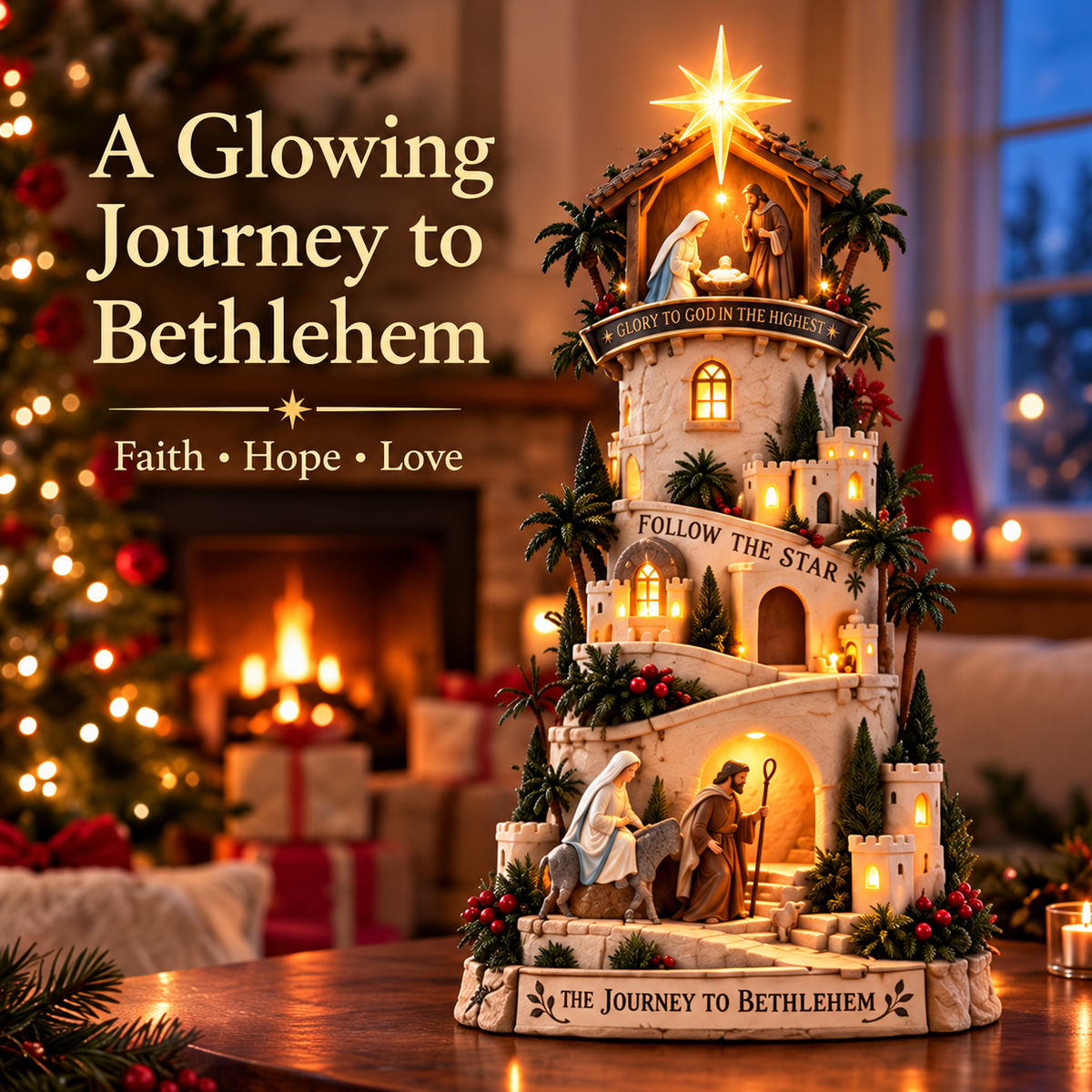 ✨ Last Day – 60% OFF!🌟 Bethlehem Lights Christmas Village™ Illuminated Ornaments✝️