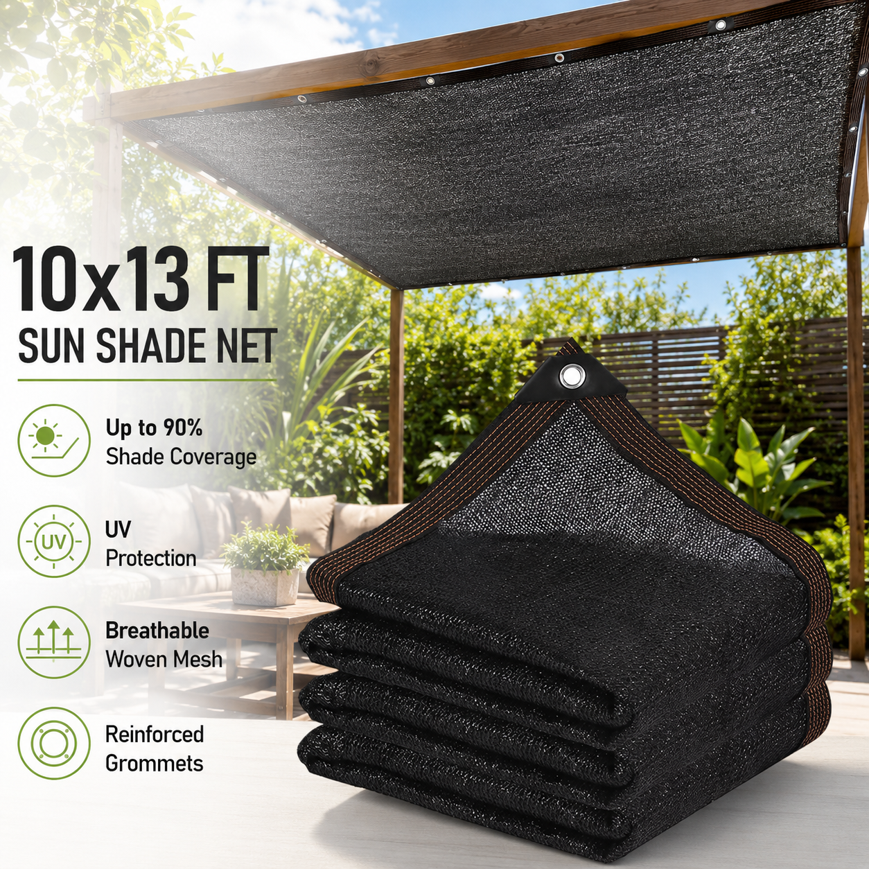 🔥 HOT SALE – Sunshade Net Blocks Up To 90% UV Rays & Keeps Outdoor Spaces Cooler All Summer Long ☀️🌿❄️