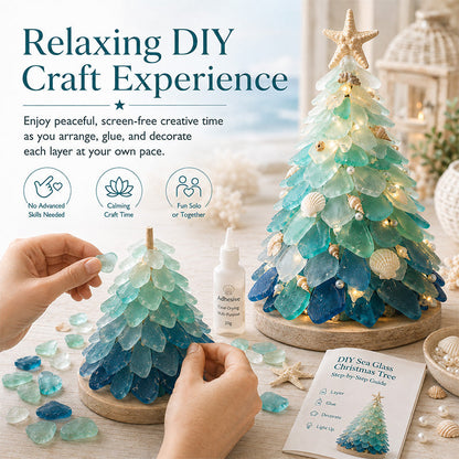 🌊🐚 DIY Ocean Sea Glass Art Kit – Handmade Light-Up Decorative Sculpture