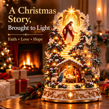✨ Last Day – 60% OFF!✨ Heavenly Nativity Christmas Tree™ Light-Up Ornament✝️