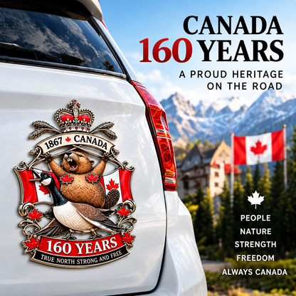 🔥LAST DAY 50% OFF - 🍁"True North, Strong and Free" Commemorative Metal Emblem – Canada's 160th Anniversary