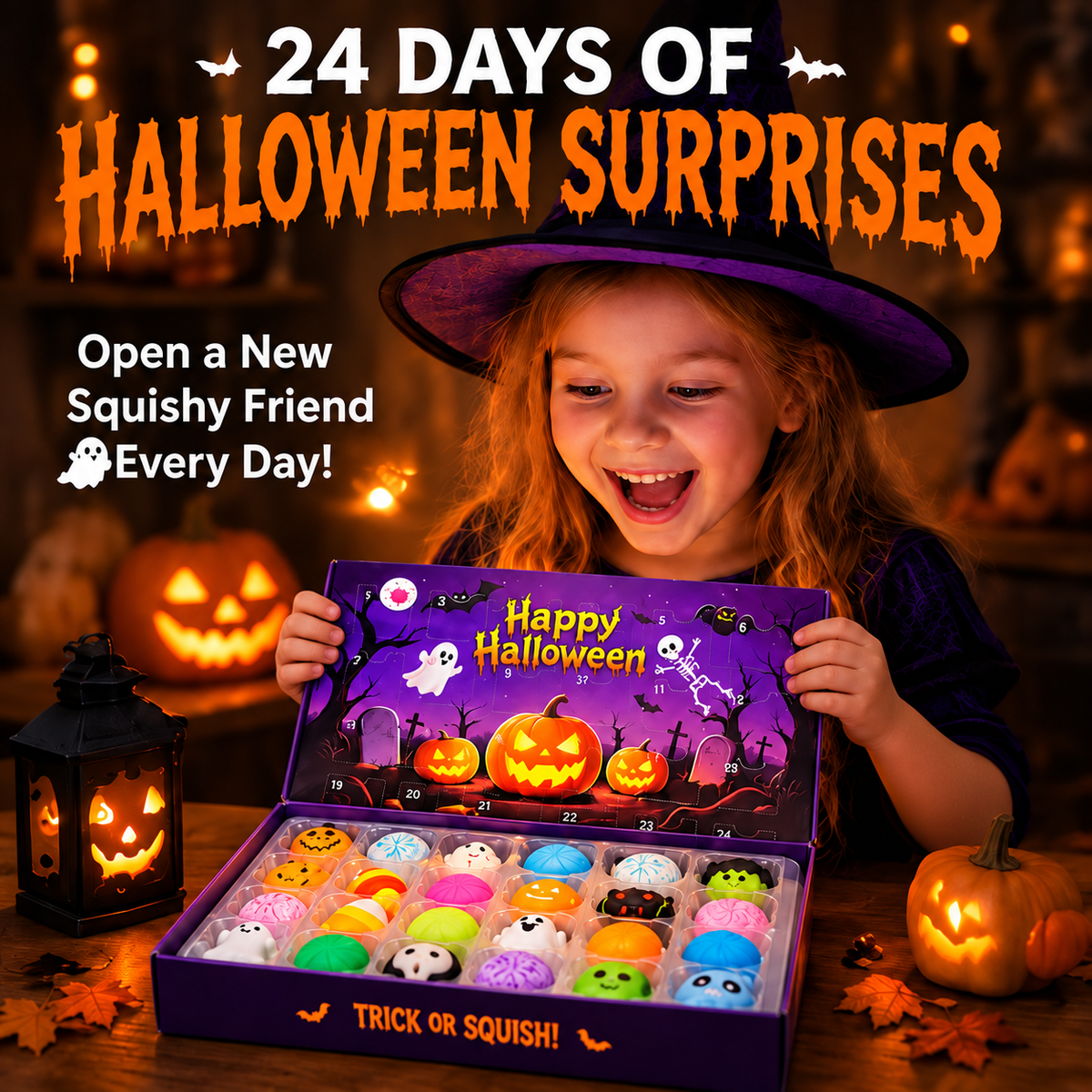 ⏰ LAST DAY 49% OFF - 🎃24-Day Halloween Countdown Stress-Relief Toy Set