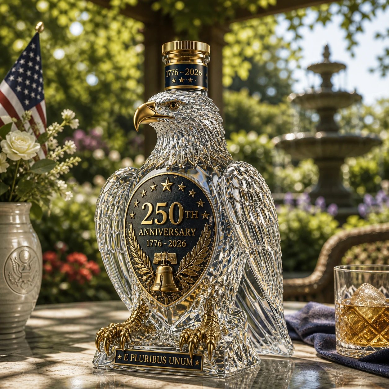 🎉🦅🇺🇸 America 250 Patriotic Eagle Collector Bottle