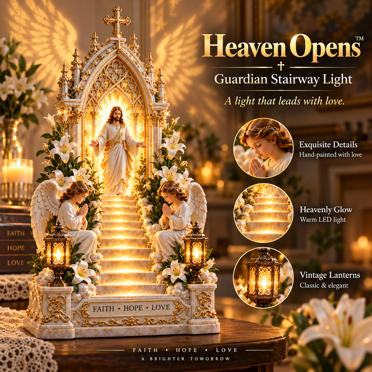 ✨ Last Day – 60% OFF!✨ Illuminated Jesus Stairway™ – A Path of Faith, Hope & Love✝️