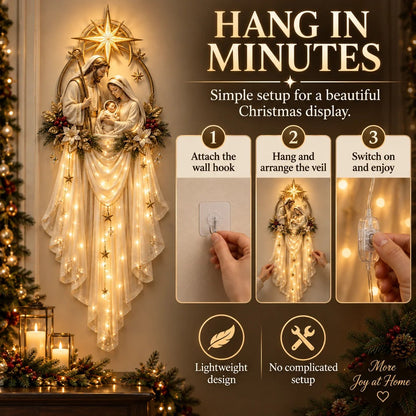 ✨49% OFF Today -⭐ Holy Family Glow™ Illuminated Nativity Wall Hanging