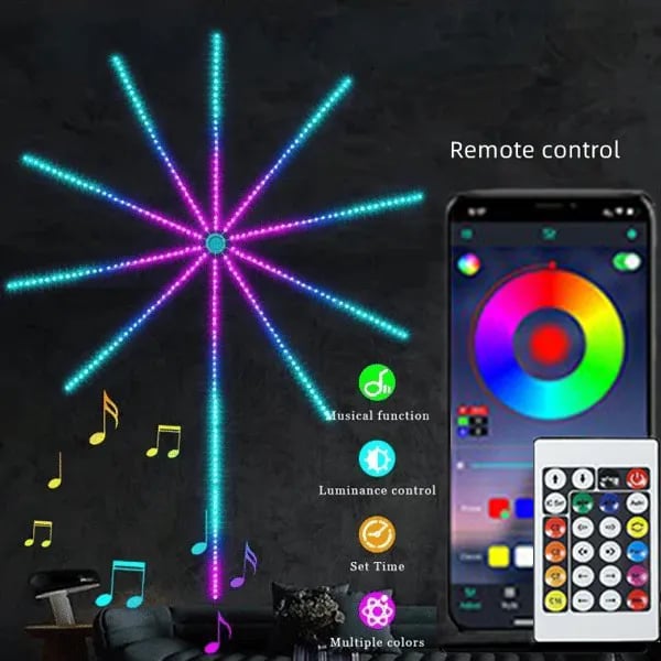 🔥 HOT SALE 🔥🎁💡 Bluetooth Smart Fireworks Led Light
