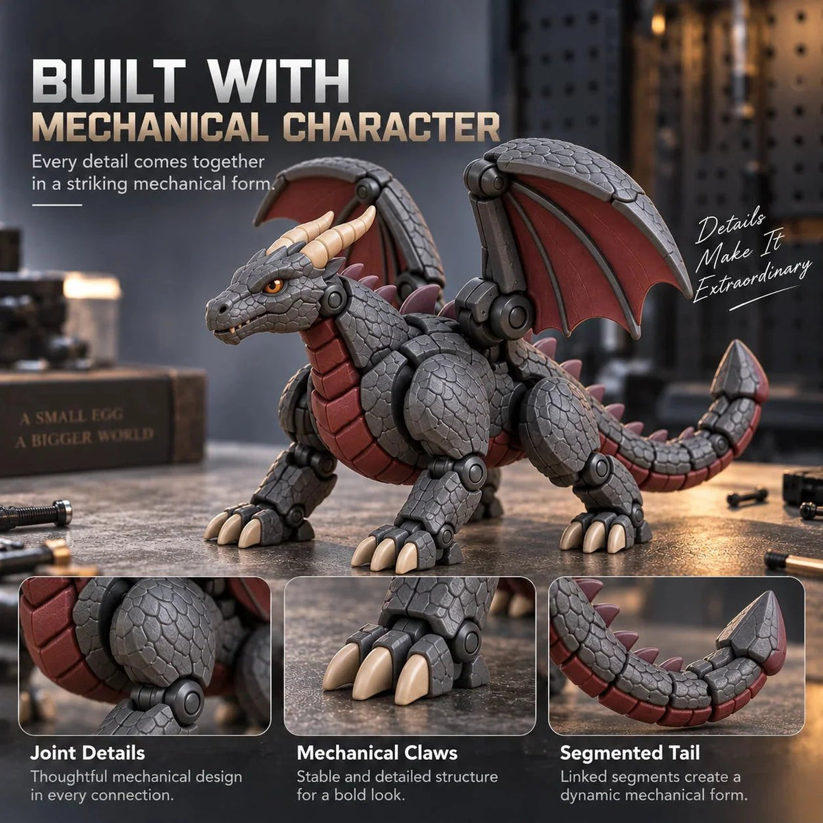 🔥Last Day 49% OFF🔥🐉Transformable Guardian Dragon Egg — A highly detailed, transformable dragon-shaped collectible figure