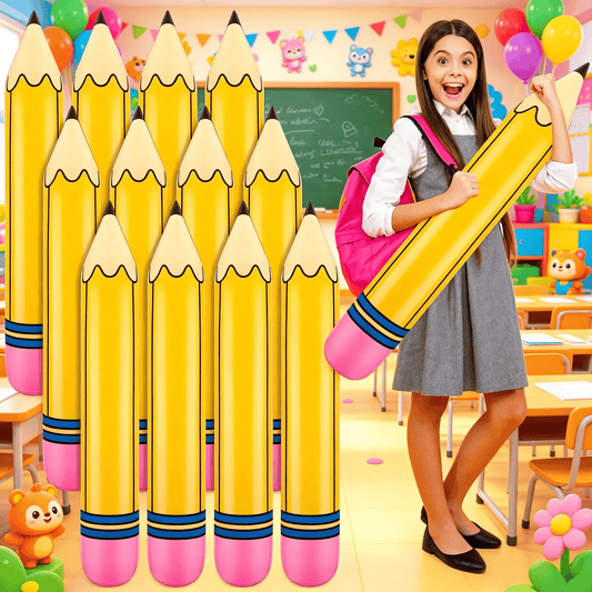 🎈 ✏️Back to School Classroom Decoration- Giant Inflatable Pencil Balloons Set for First Day Party & Photo Props