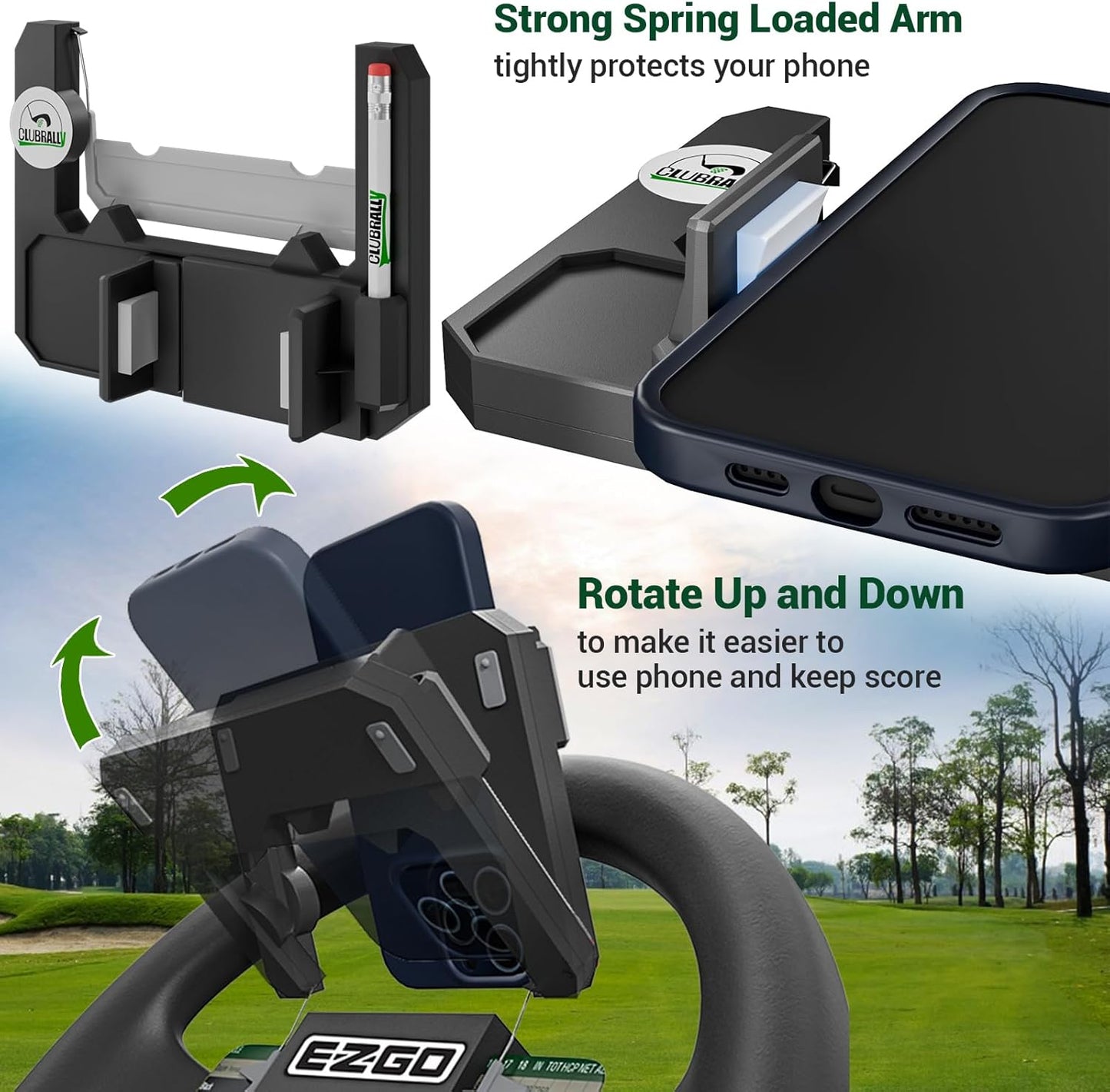 🔥Summer Hot Sale 49% OFF⛳ Hands-Free Golf Cart Steering Wheel Phone Holder