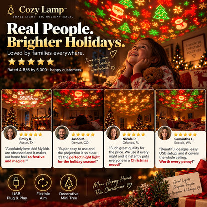 ⏳ Last Day 49% OFF –🌲Christmas Tree-Shaped Projection Light