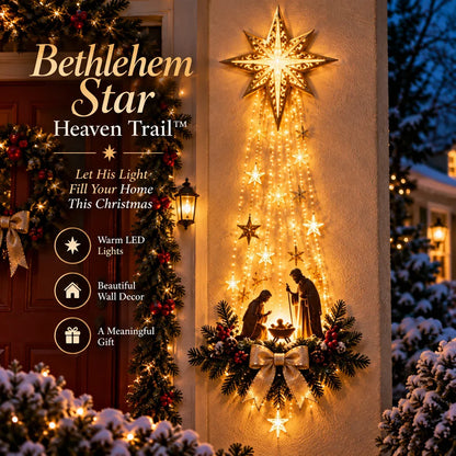 🔥LAST DAY 49% OFF -✝️ Bethlehem Star of Faith™ – Lighted Nativity Wall Decor