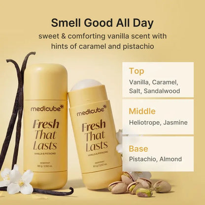 Vanilla Pistachio Deodorant – 24H Odor Control, Aluminum-Free, Kojic Acid + Turmeric, K-Beauty