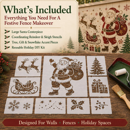💥 LAST DAY 49% OFF – 🌿 Garden Wall StencilTM Collection | 9 Reusable Mural Designs for Walls, Fences, Porches & Creative Outdoor Makeovers 🎨✨