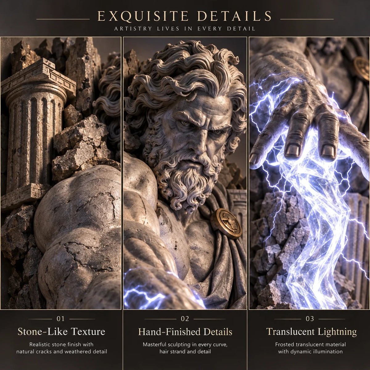 Limited Stock 49% OFF  ⚡🌊 Mythological Sculpture Wall Lamp Collection 🏛✨