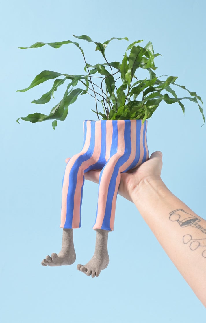 ✨ Cute Legged Human-Shaped Planter Pot Funny Resin Plant Pot