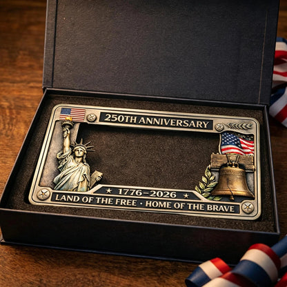 🔥🦅USA 250th Anniversary License Plate Frame Patriotic Commemorative