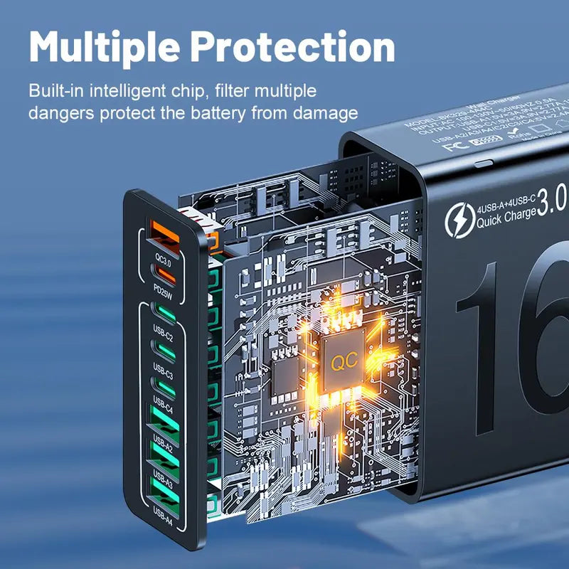 🔥USB Hub PortableSmart 8port Charger for Multiple