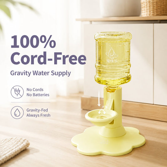 Gravity Pet Water Dispenser Stand - Spill-Proof