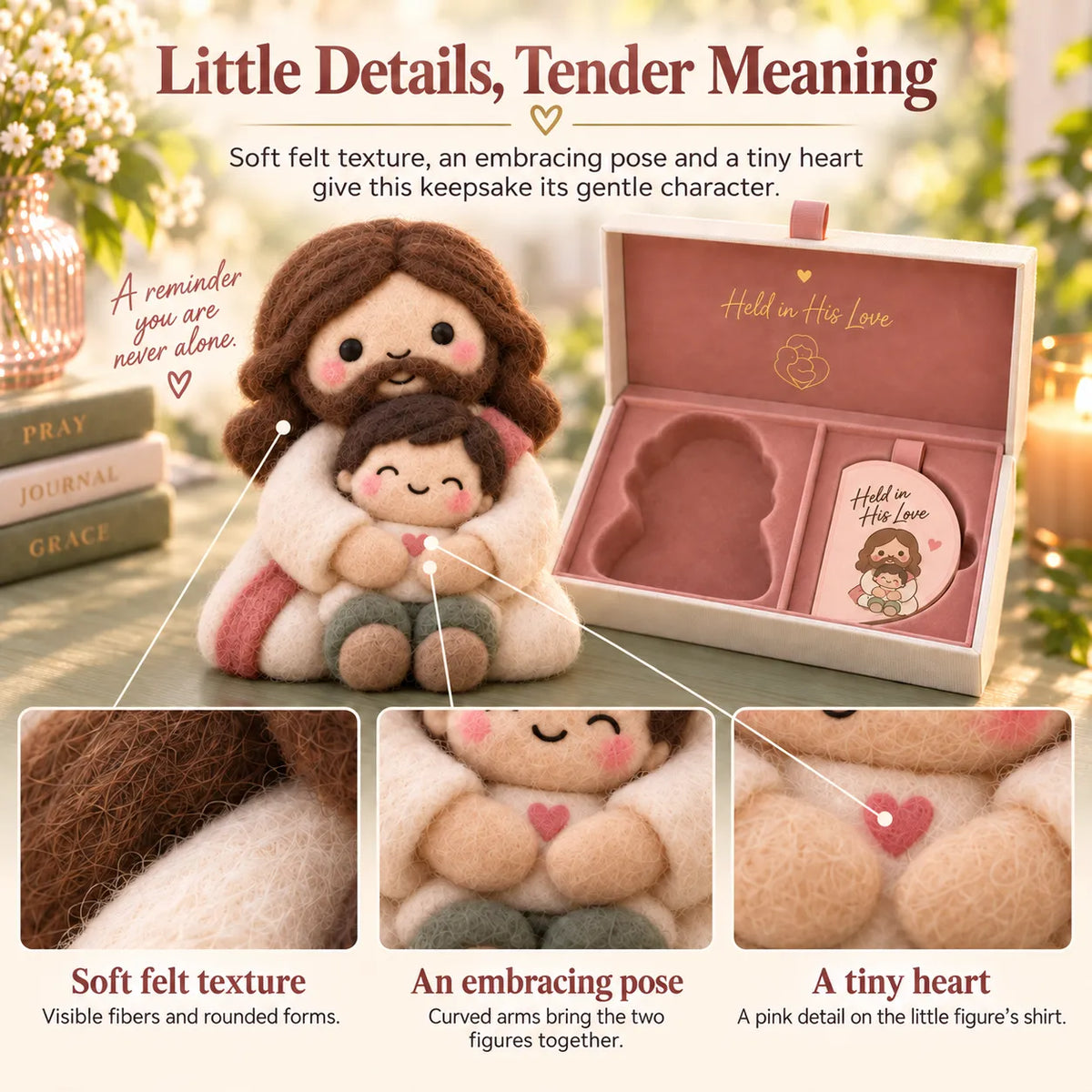 ⏳ Last Day 49% OFF – ✝️👼Faith-Inspired Felt Keepsake Gift Set | 6 Meaningful Designs with Matching Message Card & Gift Box 🎁