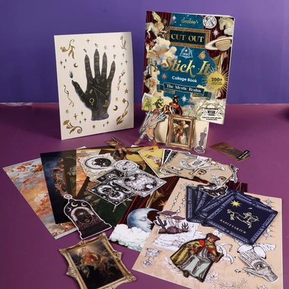 🧙🔮 Enchanted Worlds Collage & Creativity Book (200+ Hardcover Pages)📕