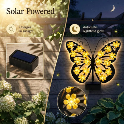 🦋☀️Solar Flapping Wing Butterfly Garden Wall Light