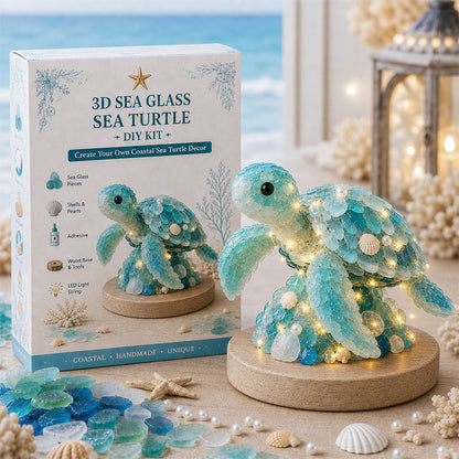 🌊🐚 DIY Ocean Sea Glass Art Kit – Handmade Light-Up Decorative Sculpture