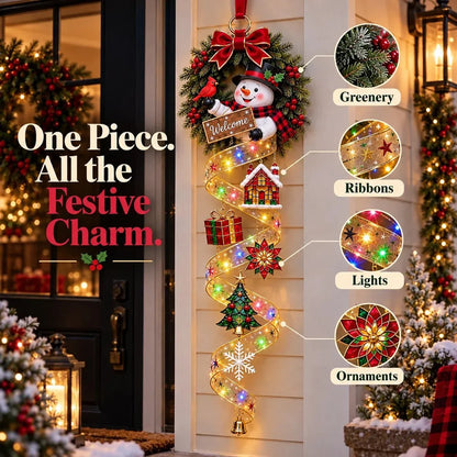 🔥 LAST DAY 49% OFF 🎄✨ Stained-Glass Christmas Hanging Door Decor