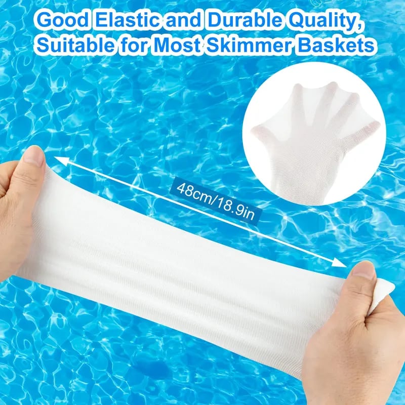 🏆 🏊‍♂️Reusable Dual Layer Pool Skimmer Socks for Superior Debris Filtration