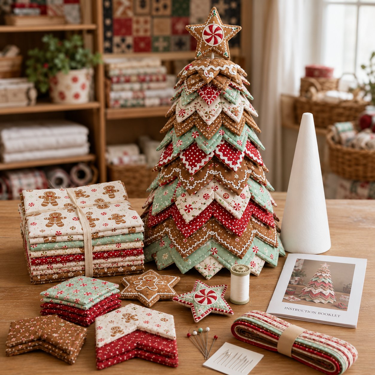 🔥Last Day 49% OFF ✨DIY Quilted Santa Christmas Tree Kit