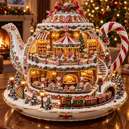 🔥 Last Day 50% OFF-🎁 Santa’s Gift Workshop Light-Up Village
