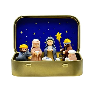 ⏳ Last Day 49% OFF –✝️Miniature Nativity Scene Set